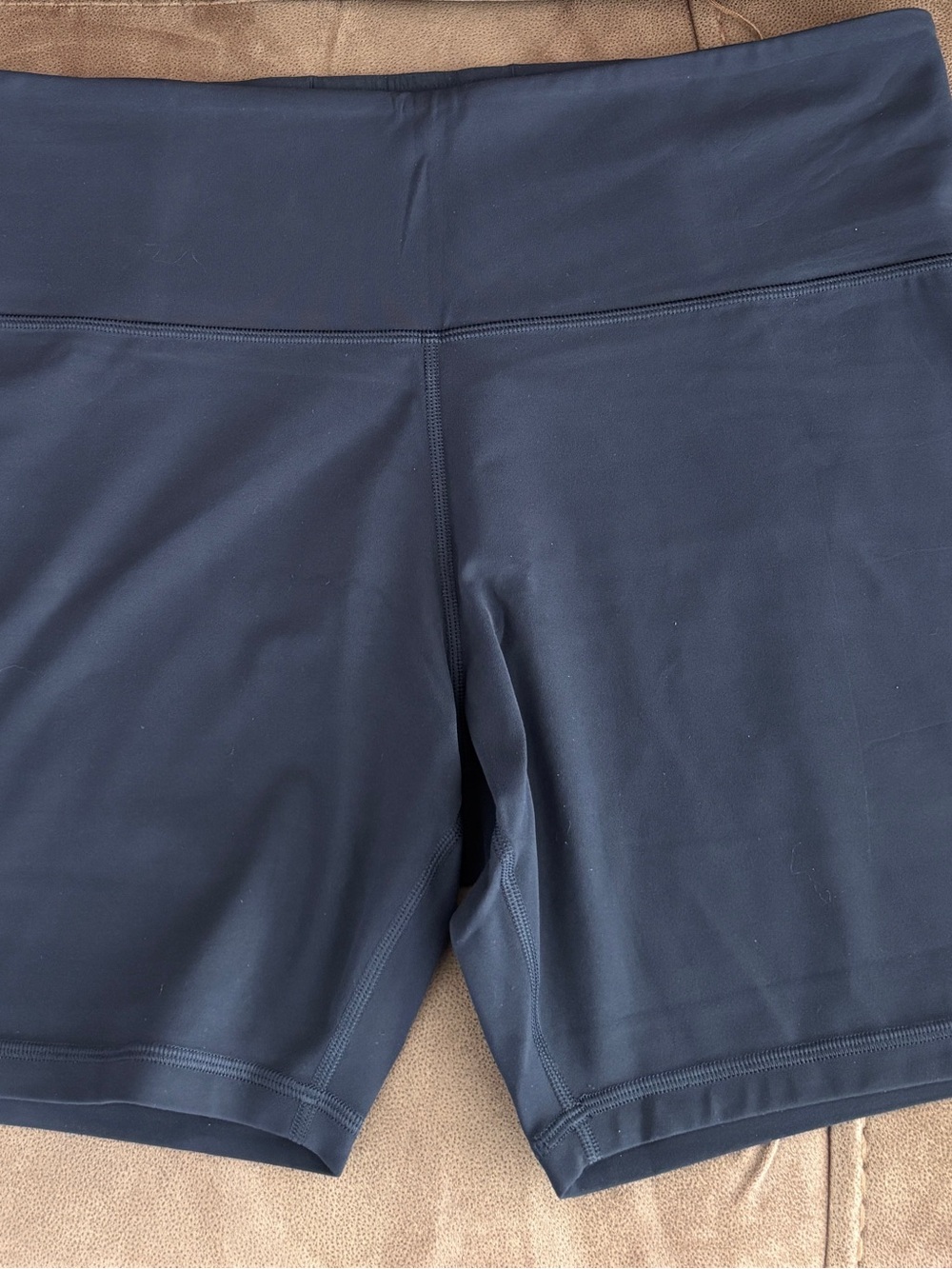 Athleta Navy Mid-Rise Performance Shorts